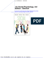 Test Bank For Social Psychology 3rd Edition Gilovich