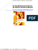 Statistics For The Behavioral Sciences Gravetter 9th Edition Solutions Manual