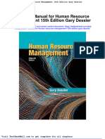 Solution Manual For Human Resource Management 15th Edition Gary Dessler