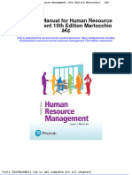 Solution Manual For Human Resource Management 15th Edition Martocchio