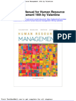 Solution Manual For Human Resource Management 16th by Valentine