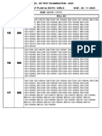 30 - 11 - 2023 Boys - Girls Display Seat Plan HS Test 2023