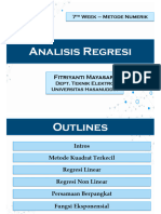 Metode Numerik - 7th Meeting (Analisis Regresi)