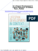 Test Bank For Lifespan Development in Context A Topical Approach 1st Edition Tara L Kuther