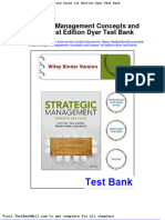 Strategic Management Concepts and Cases 1st Edition Dyer Test Bank