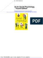 Test Bank For Social Psychology Fourth Edition