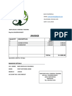 Mafuza Sound System Invoice