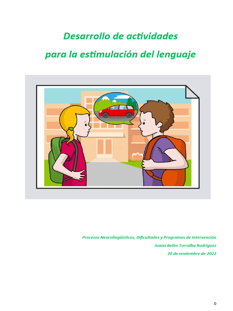 Actividades para Estimular el Lenguaje | PDF | Palabra | Lingüística