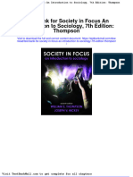 Test Bank For Society in Focus An Introduction To Sociology 7th Edition Thompson