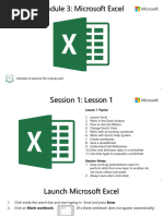 Microsoft Excel Student Handout PDF