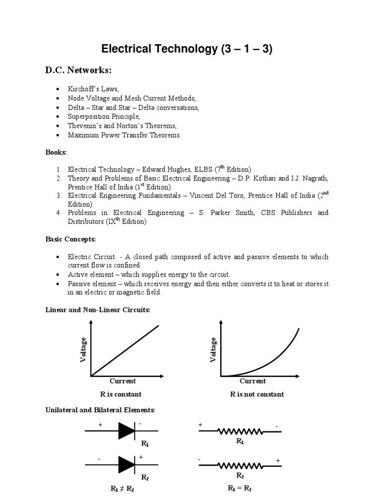 Electrical Technology Pdf Capacitor Electrical Network