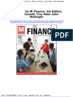 Test Bank For M Finance 3rd Edition Marcia Cornett Troy Adair John Nofsinger