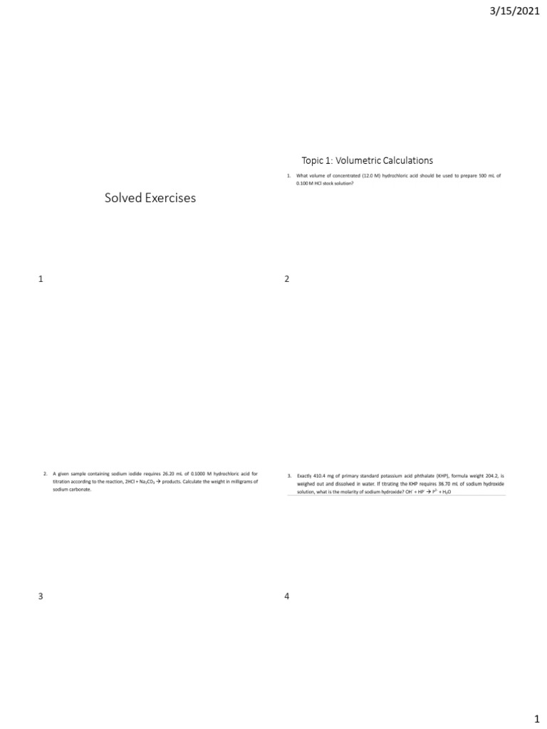 Back Titration PDF Titration Chemistry