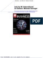 Test Bank For M International Business 1st Edition Michael Geringer