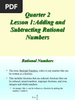 Adding and Subtracting Rational Numbers