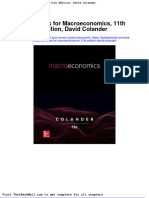 Test Bank For Macroeconomics 11th Edition David Colander