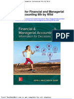 Test Bank For Financial and Managerial Accounting 8th by Wild