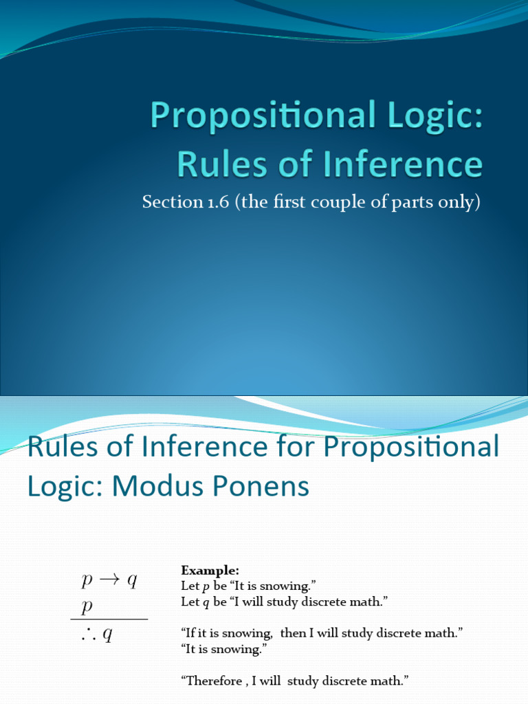 Propositional Logic Inference Rules | PDF | Argument | Logical Consequence