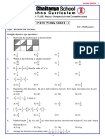 6 - Class INTSO Work Sheet - 1 - Decimals and Fractions