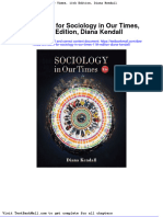 Test Bank For Sociology in Our Times 11th Edition Diana Kendall