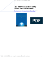 Test Bank For Macroeconomics 6e by Olivier Blanchard 0133103064