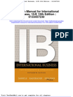 Solution Manual For International Business 15 e 15th Edition 0133457230