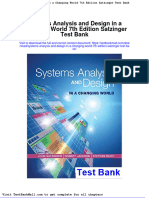 Systems Analysis and Design in A Changing World 7th Edition Satzinger Test Bank