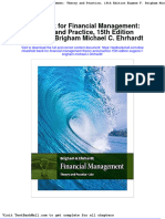 Test Bank For Financial Management Theory and Practice 15th Edition Eugene F Brigham Michael C Ehrhardt
