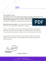 Internship Offer Letter - Gwatsin Thong