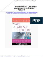 Test Bank Alexanders Care of The Patient in Surgery 16th Edition Rothrock