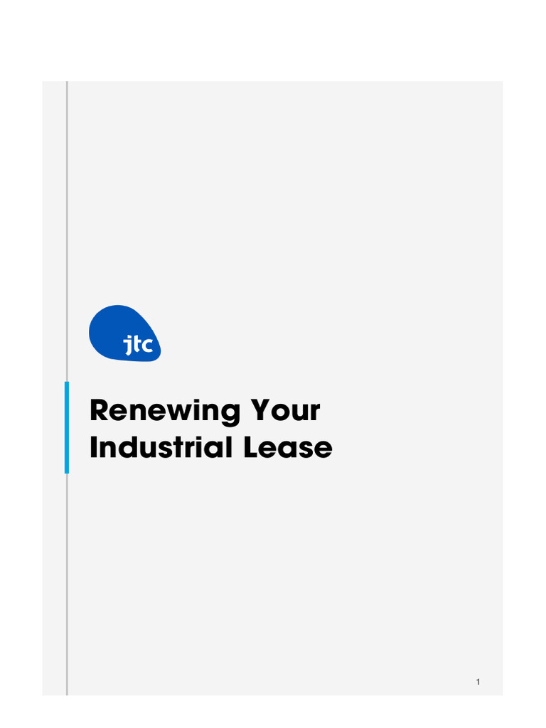 JTC Lease Renewal Application Guide | PDF | Lease | Crane (Machine)