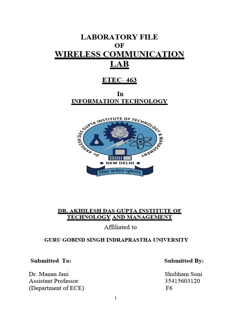 Shubham Soni WC File | PDF | Wireless Lan | Computer Network