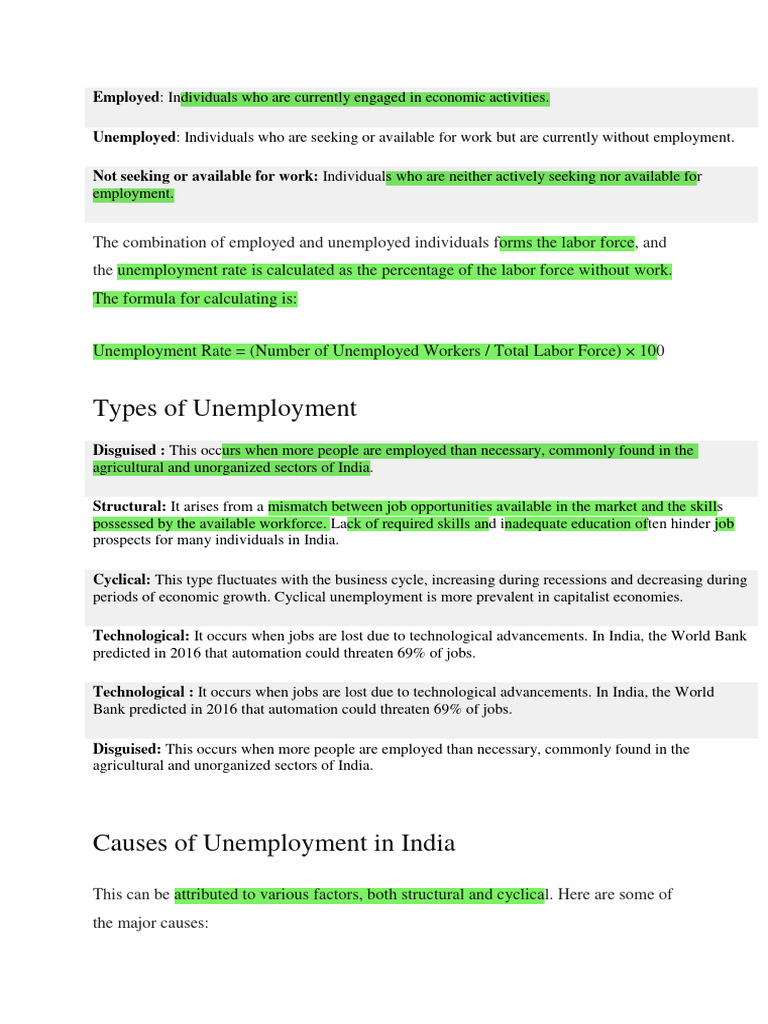 Unemployment | PDF | Unemployment | Employment