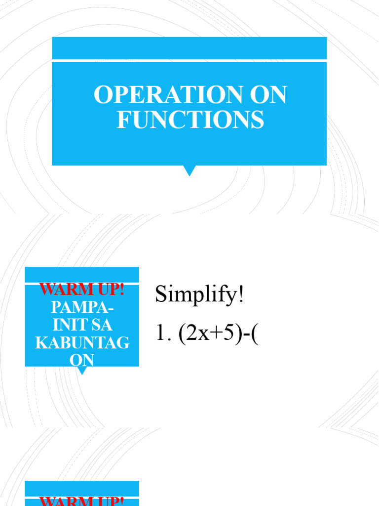 Operations of functions pdf