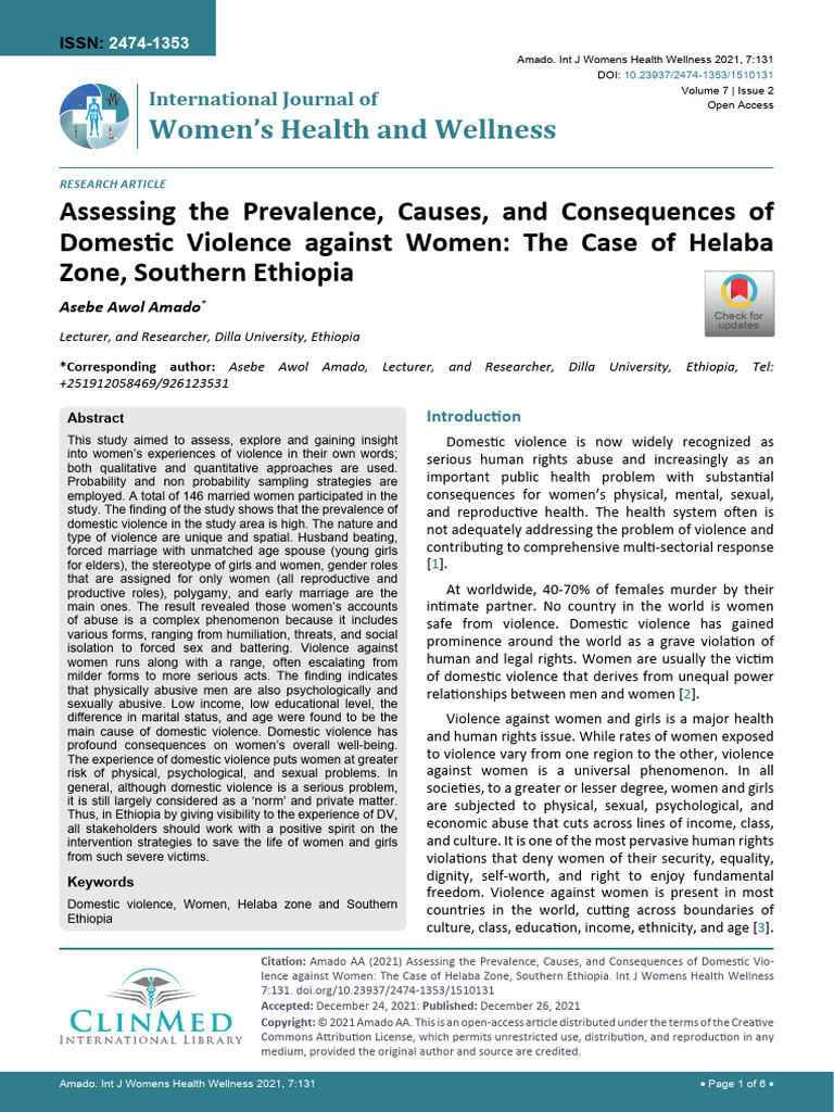 International Journal of Womens Health and Wellness Ijwhw 7 131 | PDF ...