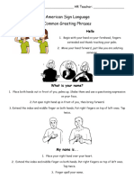 American Sign Language Common Greeting Phrases (Article) Author Pine Richland School District
