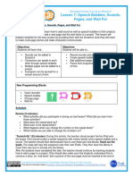 Lesson 7: Speech Bubbles, Sounds, Pages, and Wait For: Objectives Objectives