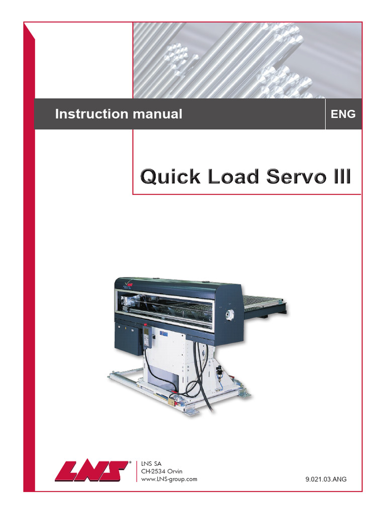 Quick Load Servo 3 Instruction Manual | PDF | Screw | Manufactured Goods