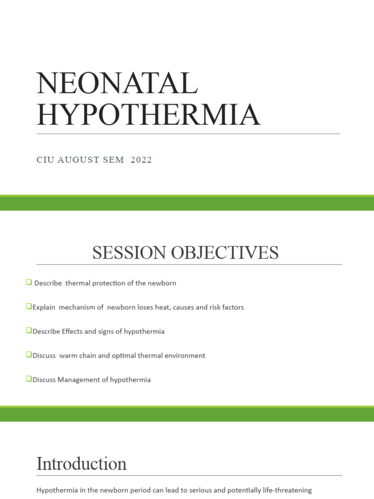 Neonatal Hypothermia Management | PDF | Hypothermia | Heat Transfer