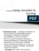 Importanţa Cercetării În Nursing-Curs 2