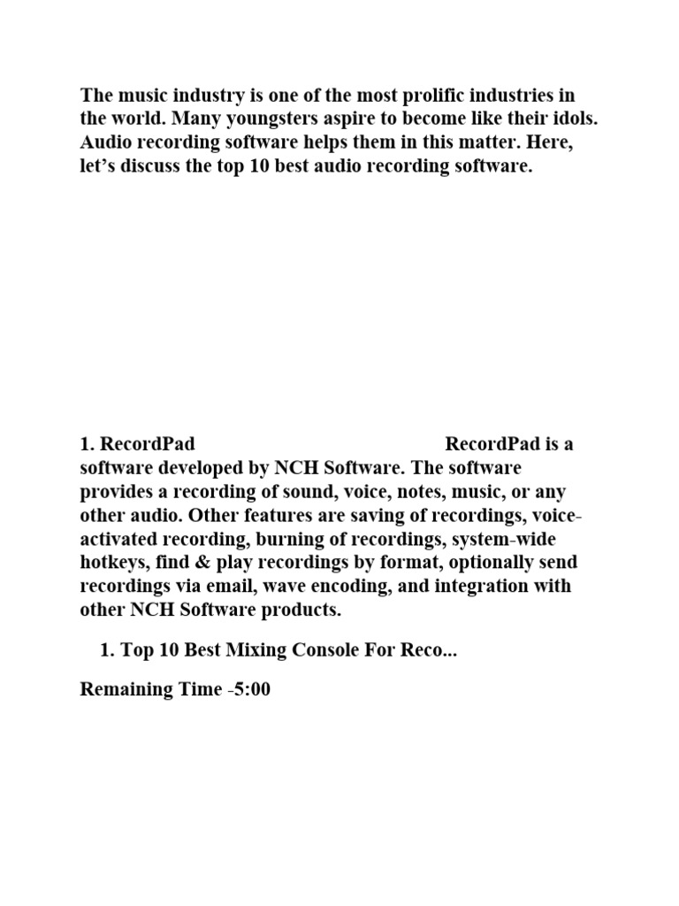 5 download free pdf garage band computing