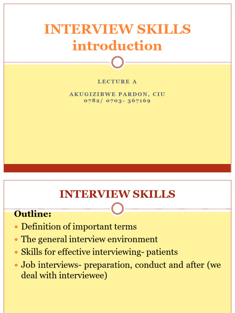 Essential Interview Skills Guide | PDF | Interview | Job Interview
