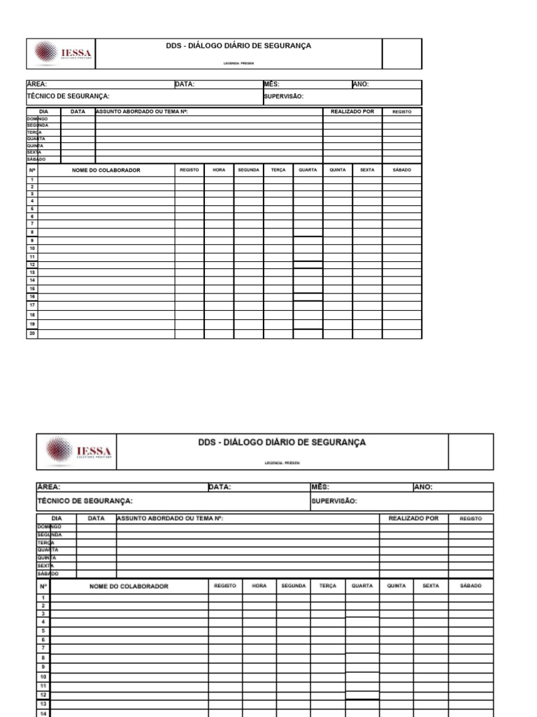 Formulário DDS de Segurança | PDF