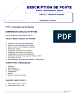 Description de Poste Commercial Senior