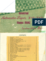 Universal Automatic Super Zig Zag MSAZ Sewing Machine Instruction