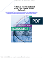 Solution Manual For International Economics 14th Edition Robert Carbaugh