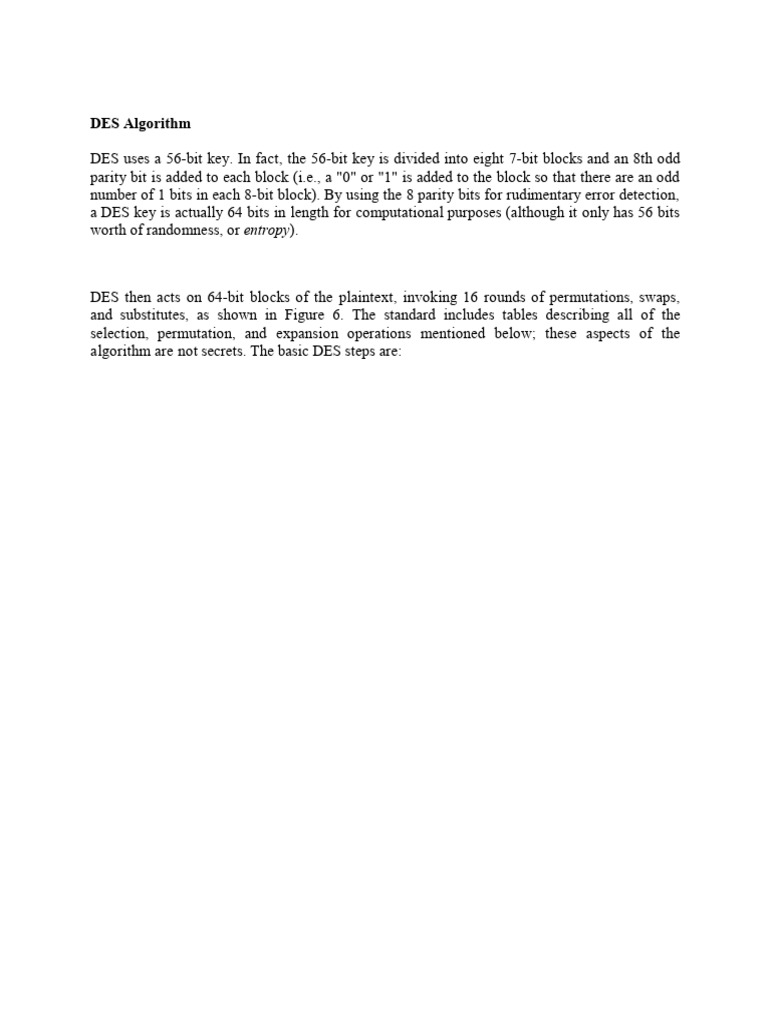 Des simplified pdf permutation cipher
