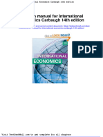Solution Manual For International Economics Carbaugh 14th Edition