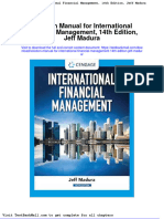 Solution Manual For International Financial Management 14th Edition Jeff Madura