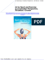 Test Bank For Sport and Exercise Psychology A Canadian Perspective 2nd Edition Crocker